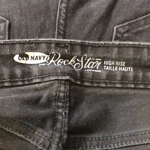 Old Navy Black Rock Star Hi Rise Boot Cut Jeans 8 - Picture 13 of 16
